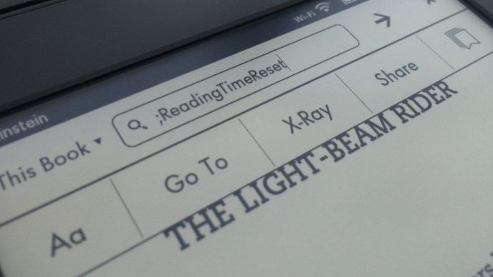 „Kindle Paperwhite“ paieška „ReadingTimeReset“