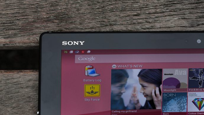 Tauleta Sony Xperia Z4: logotip de Sony