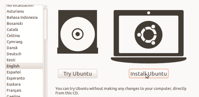 Kako instalirati Ubuntu s USB-a: treći korak