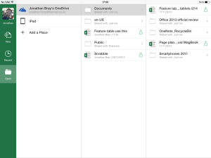 Excel pour iPad
