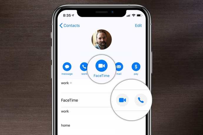 contact facetime iphone