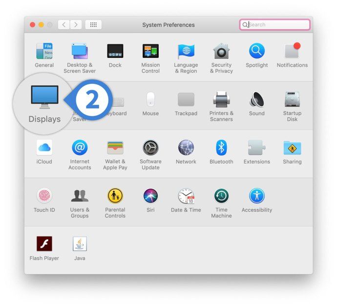 mac 시스템 환경 설정 디스플레이