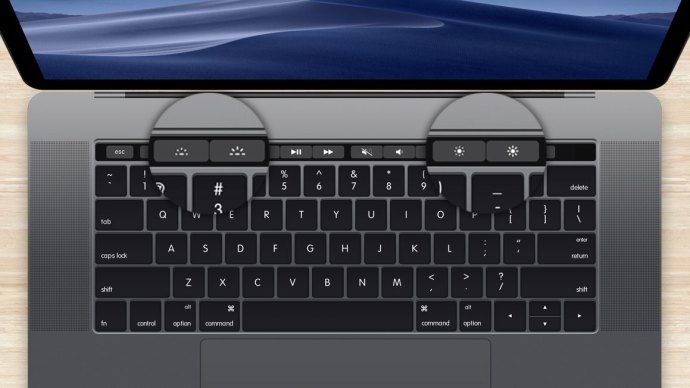macbook touch bar lysstyrke