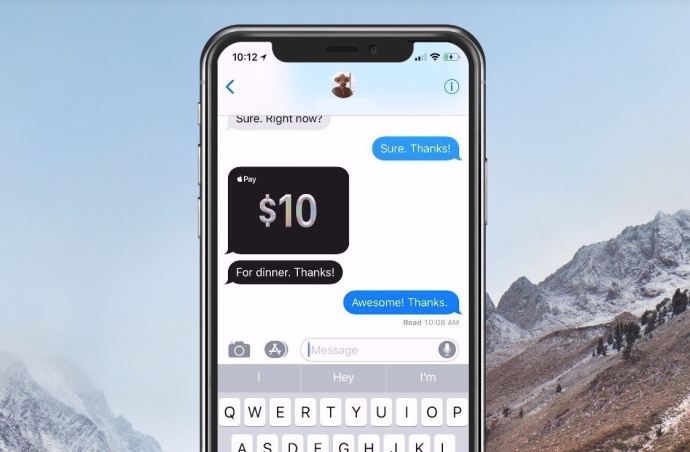 Apple Pay Cash dans les messages