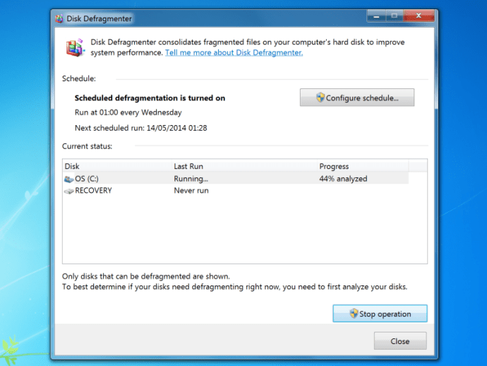A Windows 7 töredezettségmentesítése - 4. lépés 4x3