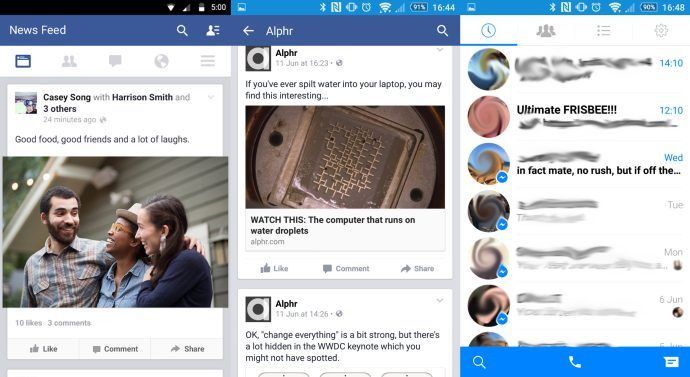 מיטב אפליקציות האנדרואיד 2015 - פייסבוק ומסנג