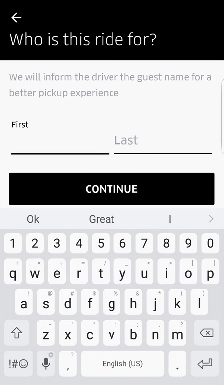 Objednejte Uber pro někoho jiného