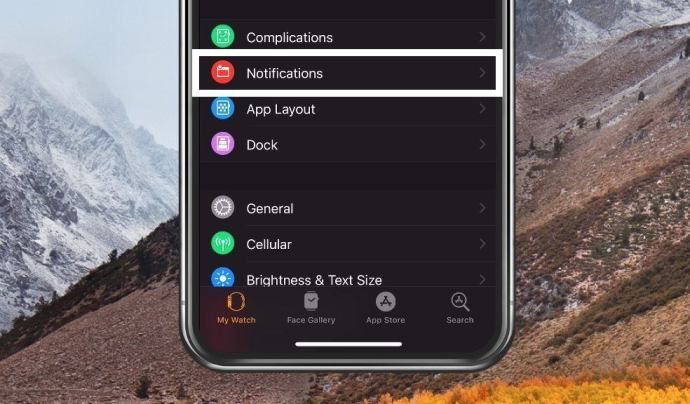 Notifications pour Apple Watch