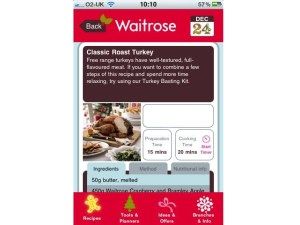 Aplikácia Waitrose Christmas