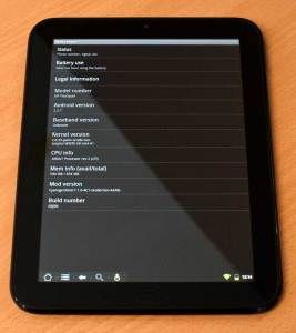 HP TouchPad kjører Android fornøyd