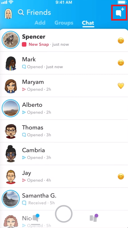 Hvordan chatte på Snapchat