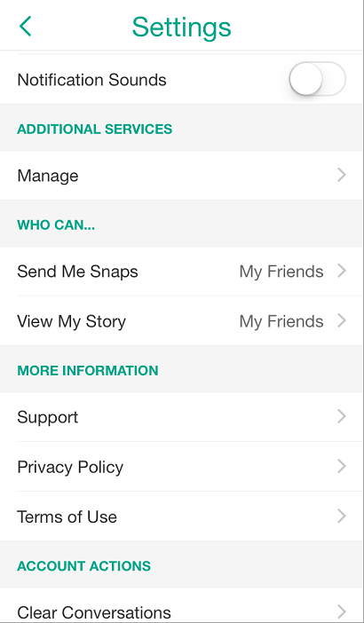 privacidad de Snapchat