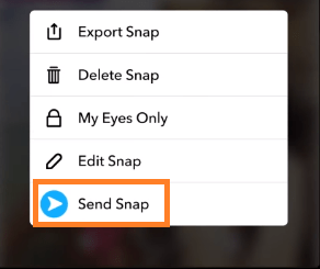 Snapchat skicka minnen
