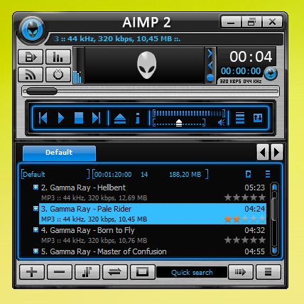 Aimp3スキンをダウンロードする ソフトウェア