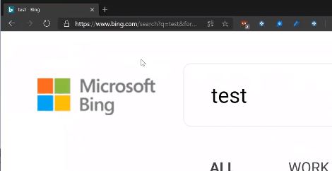 Microsoft Bing logotips ar nosaukumu