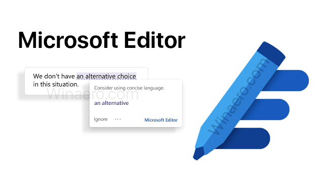 แบนเนอร์ Microsoft Editor