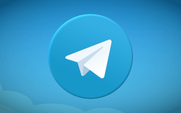 Baner z logo telegramu