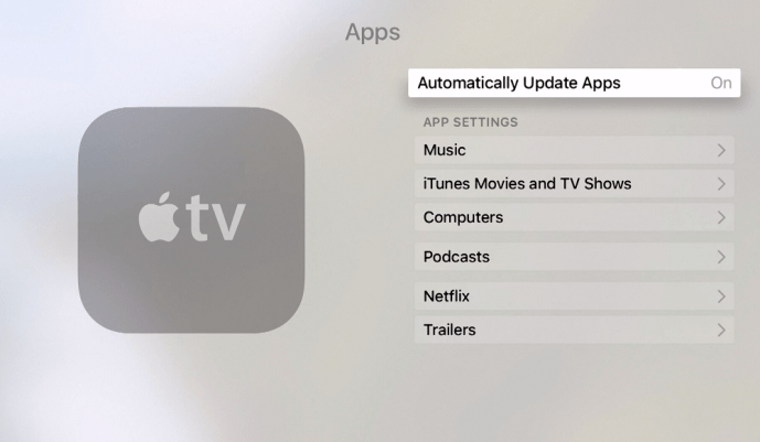 Apple TV 앱 업데이트 방법