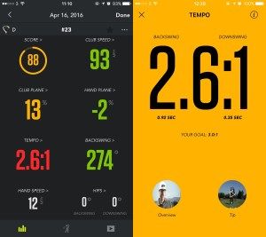 Zepp-Golf-App-Zeit