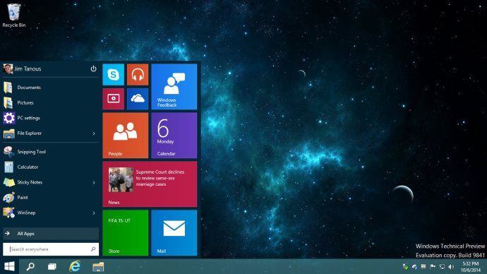 Μενού έναρξης των Windows 10