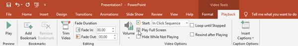 автоматично възпроизвеждане на видео в PowerPoint