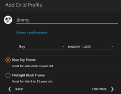 afegir perfil infantil