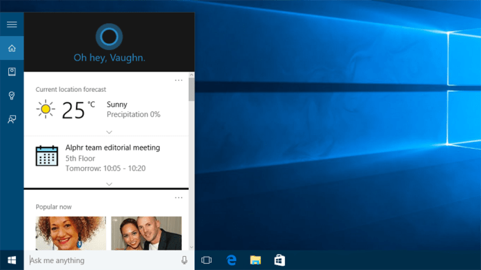 Windows 10 kan, at Windows 8.1 kan