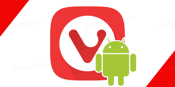 Baner z logo Vivaldi na Androida