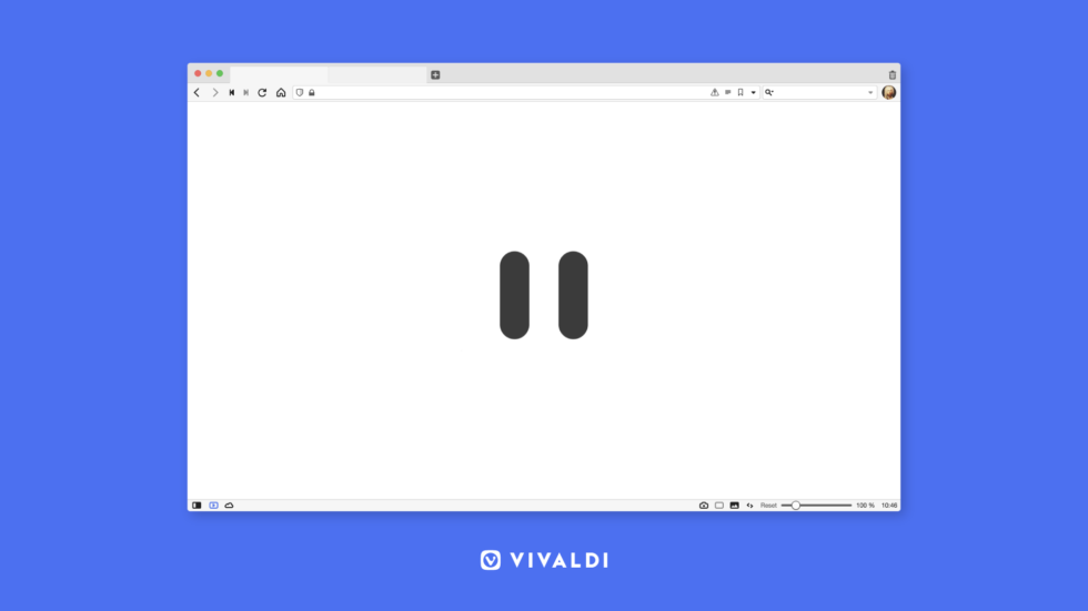 Vivaldi-pauzemodus