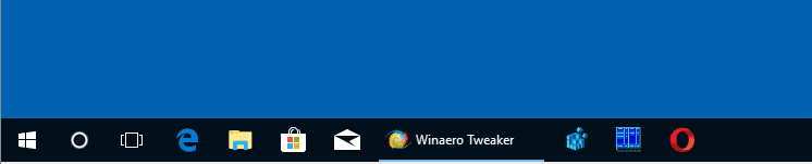 Windows 10 Prispôsobená šírka tlačidla na paneli úloh