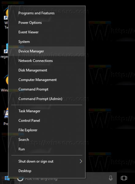 „Windows 10“ atidarykite įrenginių tvarkyklę