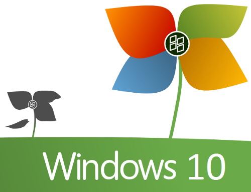 Natpis s logotipom za Windows 10