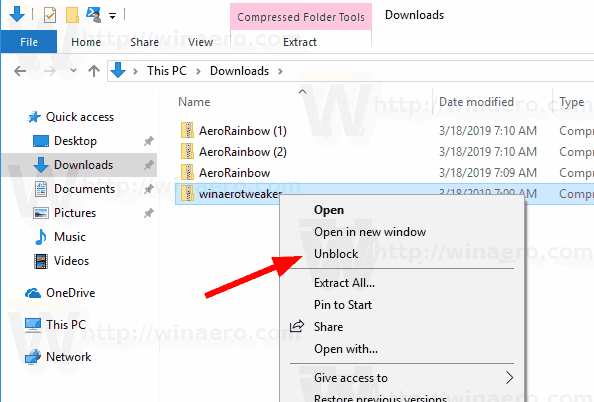 Windows 10 Mở khóa tệp Dir Trình đơn ngữ cảnh 2