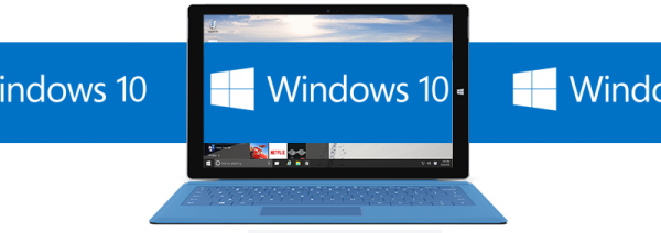 Bannière du logo de mise à jour de Windows 10