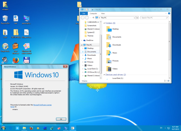 Pagrindinė „Windows 7“ tema