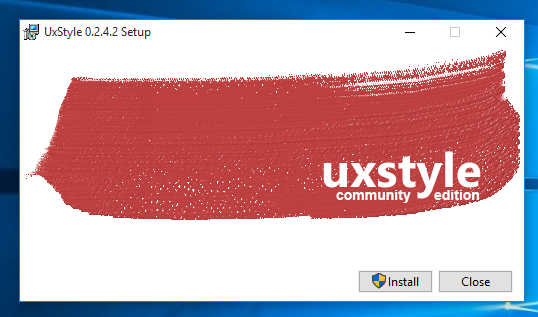 Installige UxStyle Windows 10