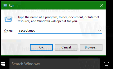 Windows-10에서 로컬 보안 정책 재설정