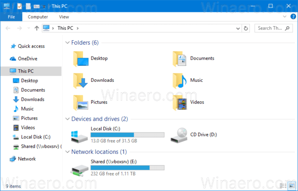 محرك أقراص الشبكة المعين لنظام التشغيل Windows 10