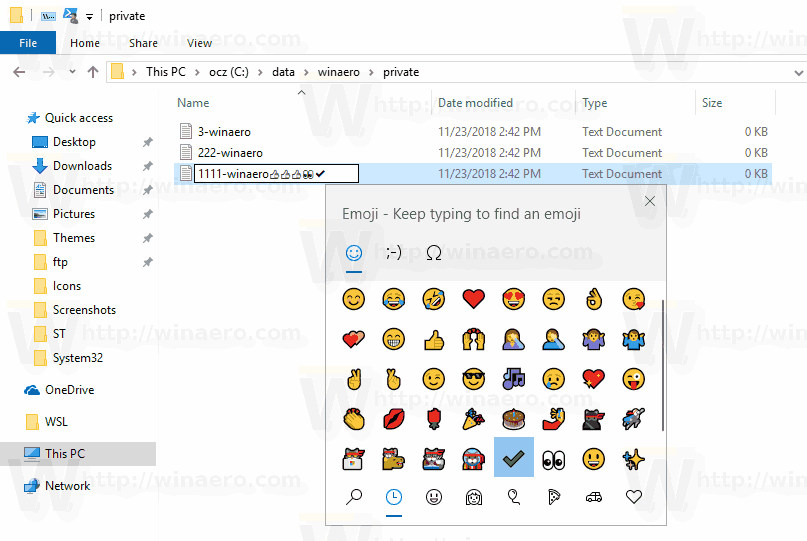 Emoji i kommandotolken