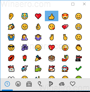 Windows 10 افتح لوحة Emoji