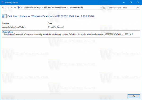 Αποθήκευση αναφοράς ιστορικού αξιοπιστίας των Windows 10