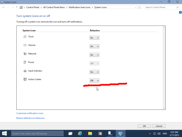 desactiva el Windows 10 del centre de notificacions