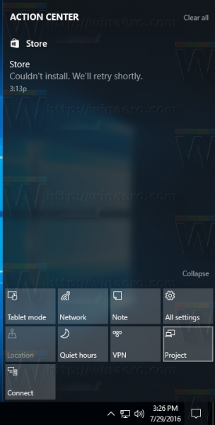 Windows 10 kuvab lüliti asukoha