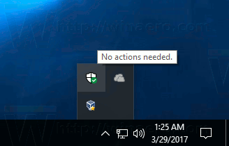 Windows Defenderi turvakeskuse ikoon