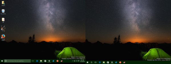 „Windows 10 multiple“ rodo tą patį ekrano foną