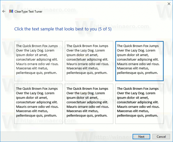 Změňte nastavení písma ClearType ve Windows 10