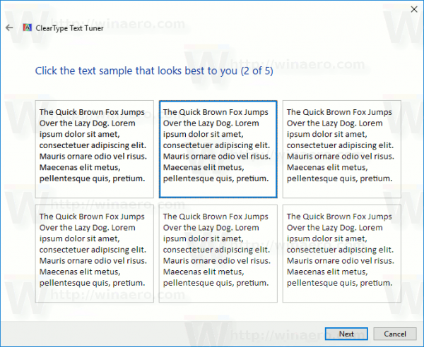 Windows 10 اختر نموذج نص الصفحة 3
