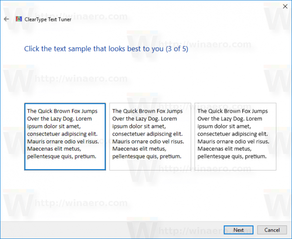 Windows 10 Alegeți un exemplu de text pentru pagina 4