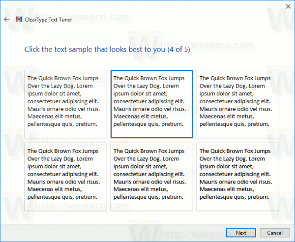Windows 10 Seleccioneu la pàgina de mostra de text 5