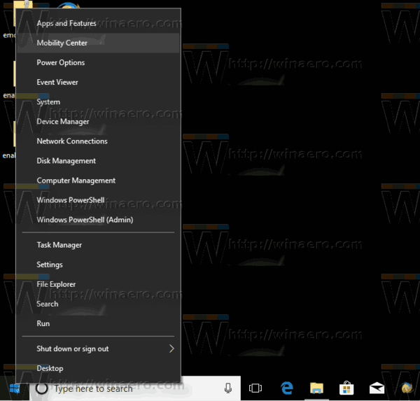 Ikona přihrádky pro prezentační režim Windows 10